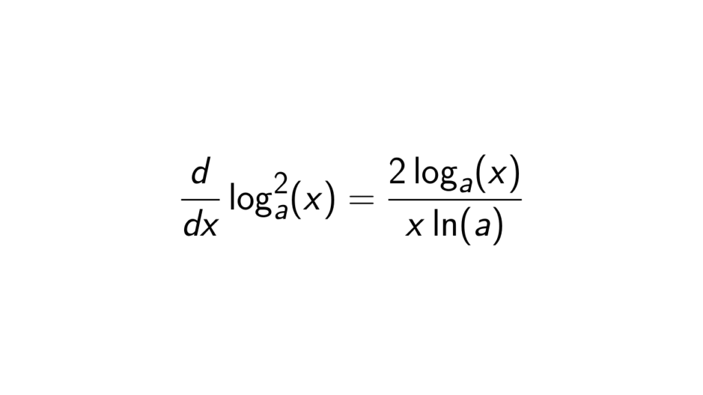 What Is The Derivative Of Log 2 x Solution 